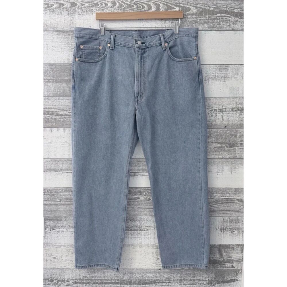 Levis 550 Relaxed Fit Tapered Jeans Light Wash Classic Denim Men's 42x30
